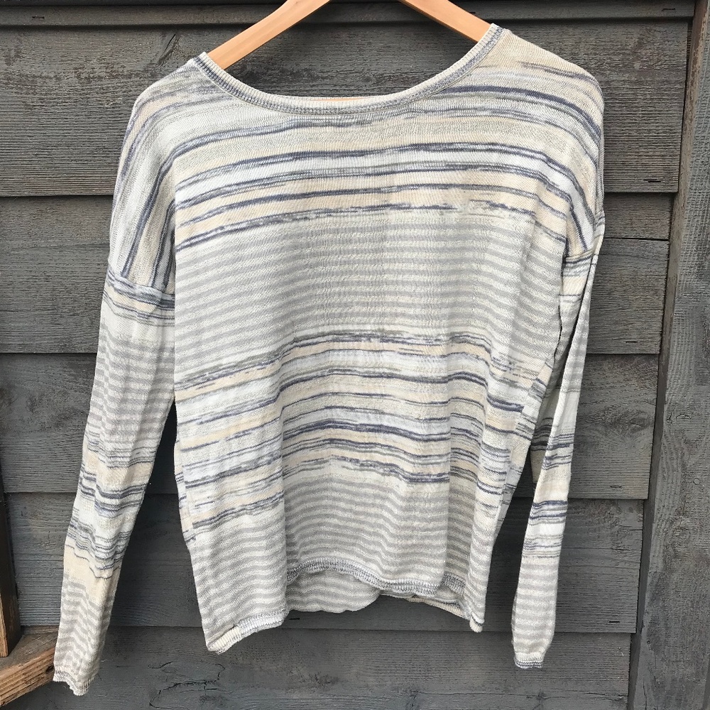Prana Pink Silver Loose Sweater - Size S